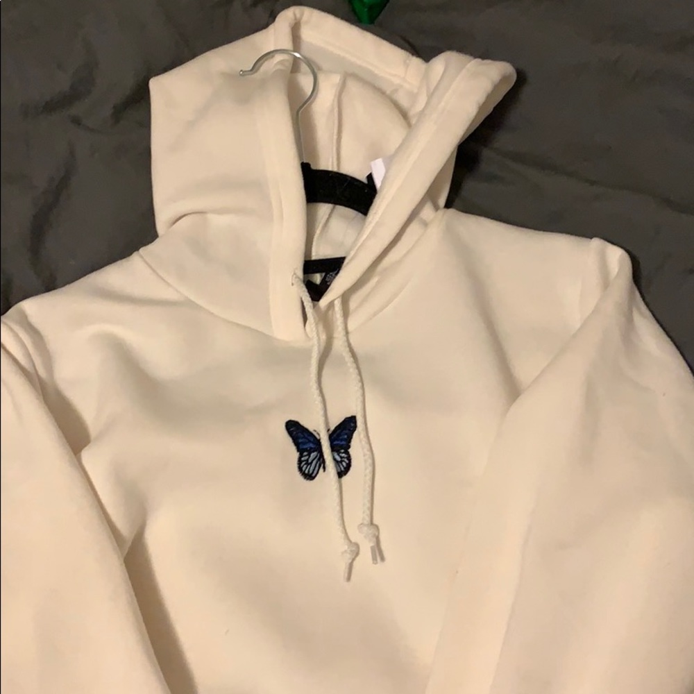 COPY - White butterfly hoodie